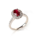 3CT Oval Shape Halo Ring