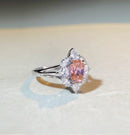 3CT Oval Padparadscha Ring.