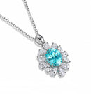 4.36CT Oval Shape  Paraiba Necklace