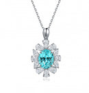 4.36CT Oval Shape  Paraiba Necklace