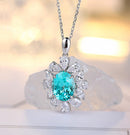 4.36CT Oval Shape  Paraiba Necklace