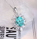 4.36CT Oval Shape  Paraiba Necklace