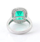 3 Carat Synthetic Colombian Emerald Ring