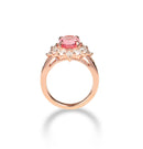 3CT Oval Shape Pink Ring