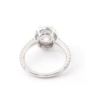 Halo Oval Shape Moissanite Ring