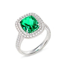 3CT Cushion Shape Halo Ring