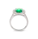 3CT Cushion Shape Halo Ring