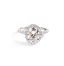 Halo Oval Shape Moissanite Ring