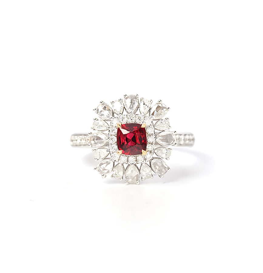 2CT Cushion Spinel Ring