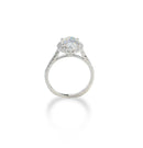 Halo Oval Shape Moissanite Ring