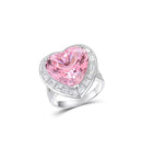 6CT Heart Padparadscha Ring