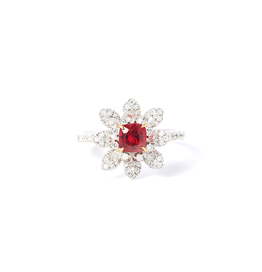 2CT Cushion Spinel Ring