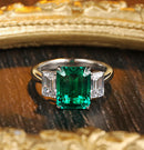 1.3CT Emerald Green Ring