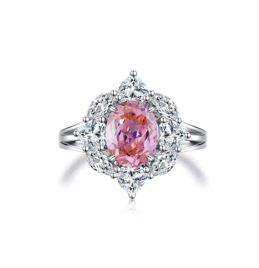3CT Oval Padparadscha Ring.