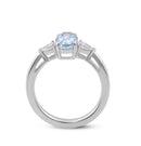 2CT Three Stone Oval Shape Ring