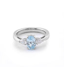 2CT Three Stone Oval Shape Ring