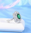 2CT Double Halo Oval Shape Ring