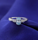 2CT Three Stone Oval Shape Ring