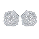 Open Rose Cluster Moissanite Earrings