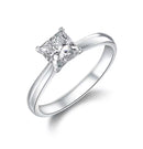 Solitiare Four Claw Princess Shape Moissanite Ring