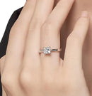 Solitiare Four Claw Princess Shape Moissanite Ring