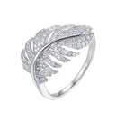 Feather Cluster Moissanite Ring