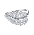 Feather Cluster Moissanite Ring