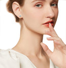 2CT Blue Six-Claw Moissanite Stud Earrings