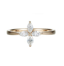 0.25CT Four-Leaf Clover moissanite Ring