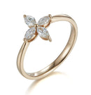 0.25CT Four-Leaf Clover moissanite Ring