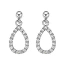 0.16CT Contoured Pear Shaped Moissanite Drop Earrings