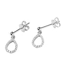 0.16CT Contoured Pear Shaped Moissanite Drop Earrings