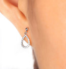 0.16CT Contoured Pear Shaped Moissanite Drop Earrings