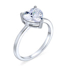 Solitaire Heart Shape Moissanite Ring