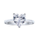 Solitaire Heart Shape Moissanite Ring