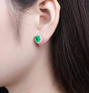 4CT Asscher Earrings
