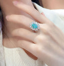 4CT Oval Shape Paraiba Ring