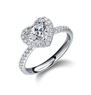 Halo Heart Shape Moissanite Ring