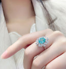 4CT Oval Shape Paraiba Ring