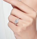 Halo Heart Shape Moissanite Ring