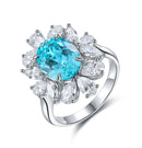 4CT Oval Shape Paraiba Ring