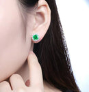 4CT Asscher Earrings